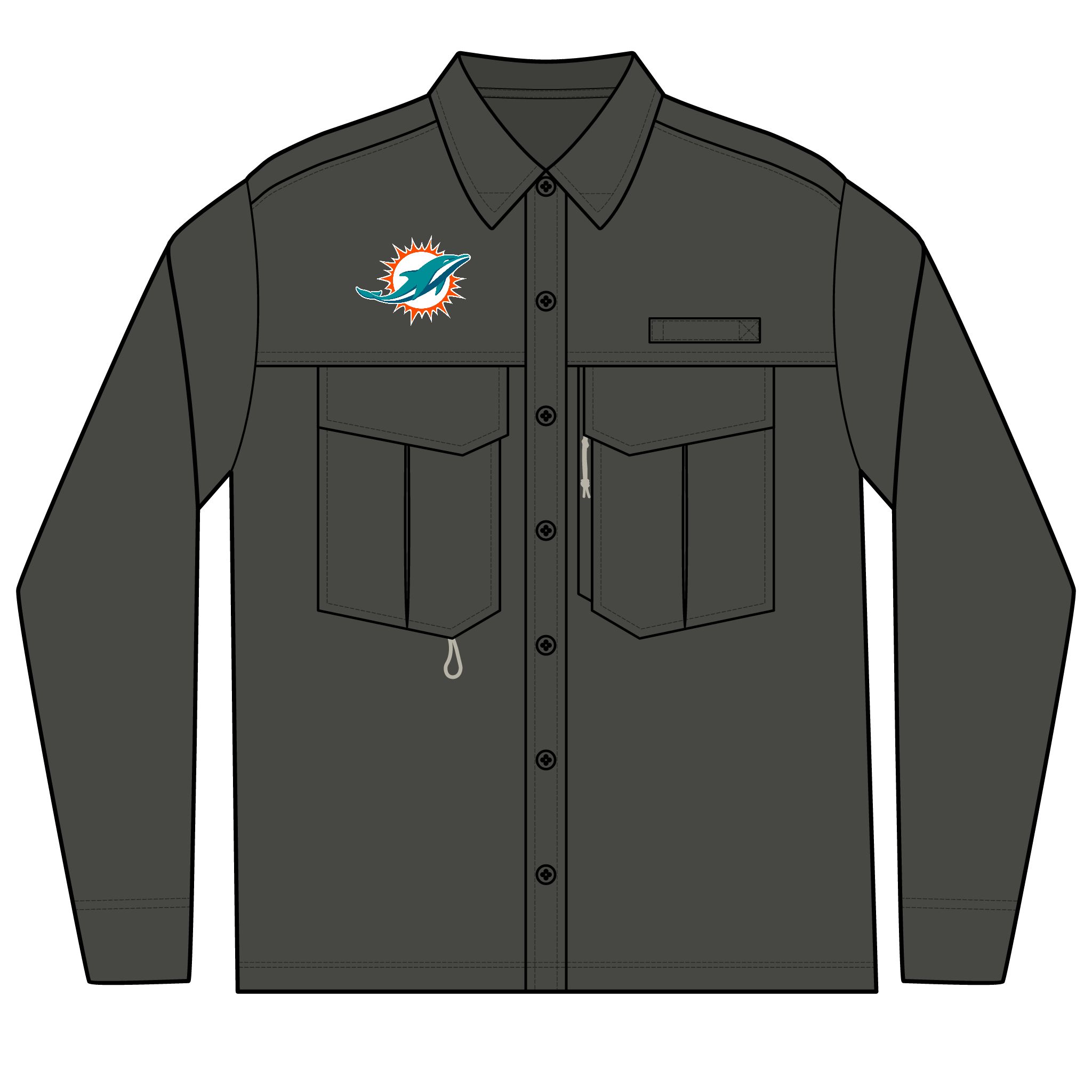 Miami Dolphins Men's Long Sleeve Eddie Bauer Performance Fishing Shirt - Image 2