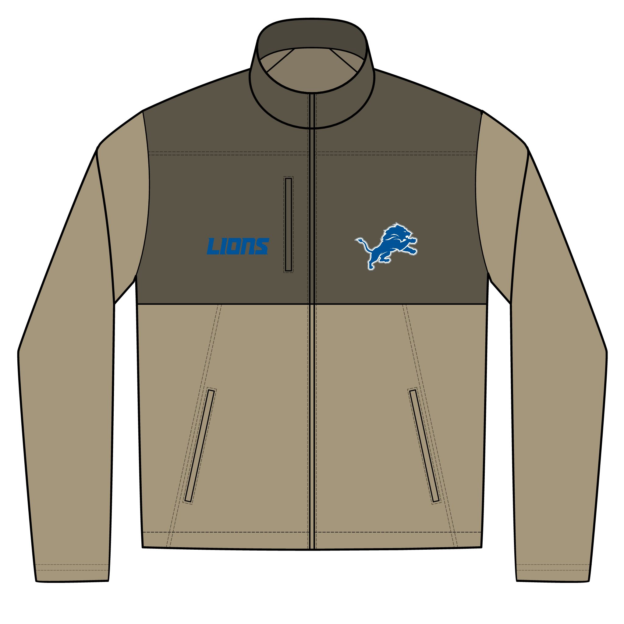 Detroit Lions Unisex Realtree® Atlas Colorblock Soft Shell (Embroidery)