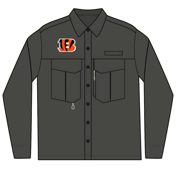 Cincinnati Bengals Men's Long Sleeve Eddie Bauer Performance Fishing Shirt - Image 2