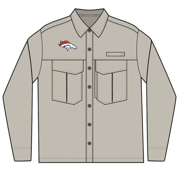 Denver Broncos Men's Long Sleeve Eddie Bauer Performance Fishing Shirt - Image 2