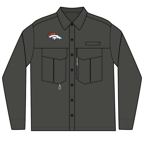 Denver Broncos Men's Long Sleeve Eddie Bauer Performance Fishing Shirt