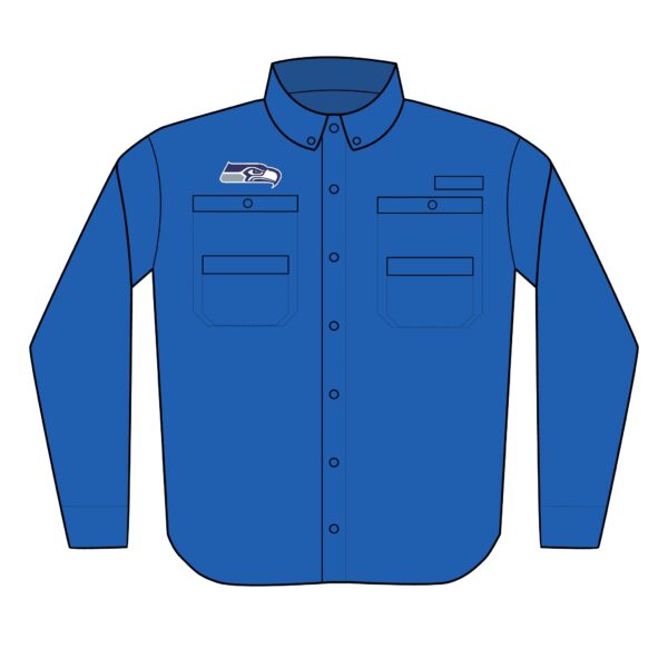 Seattle Seahawks Men's PFG Tamiami™ II Shirt (Embroidery) - Image 7