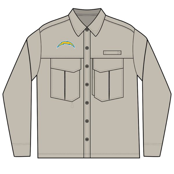 Los Angeles Chargers Men's Long Sleeve Eddie Bauer Performance Fishing Shirt - Image 2