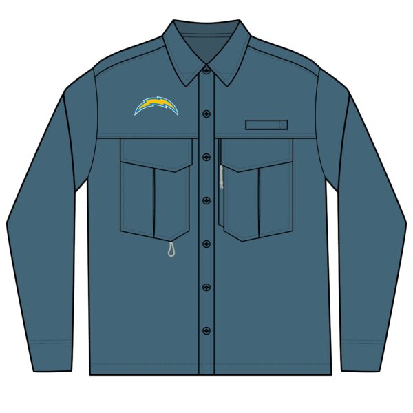 Los Angeles Chargers Men's Long Sleeve Eddie Bauer Performance Fishing Shirt - Image 3