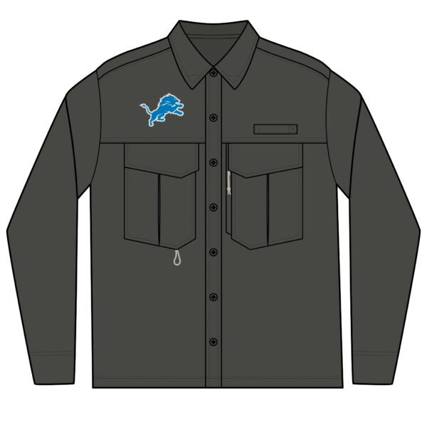 Detroit Lions Men's Long Sleeve Eddie Bauer Performance Fishing Shirt - Image 2