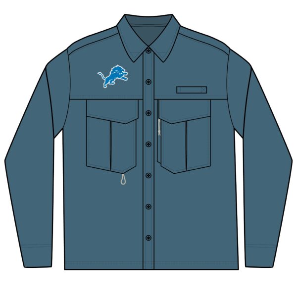 Detroit Lions Men's Long Sleeve Eddie Bauer Performance Fishing Shirt - Image 3