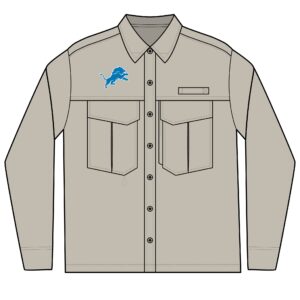 Detroit Lions Men's Long Sleeve Eddie Bauer Performance Fishing Shirt