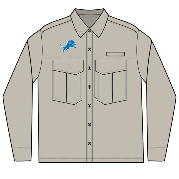 Detroit Lions Men's Long Sleeve Eddie Bauer Performance Fishing Shirt