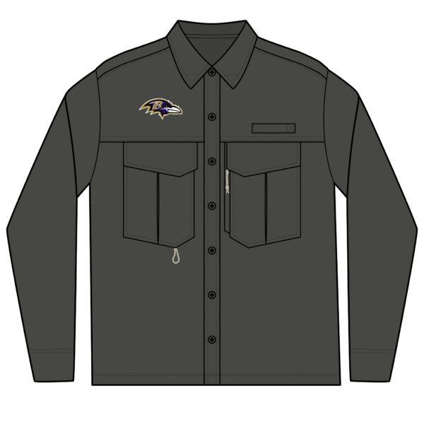 Baltimore Ravens Men's Long Sleeve Eddie Bauer Performance Fishing Shirt - Image 2