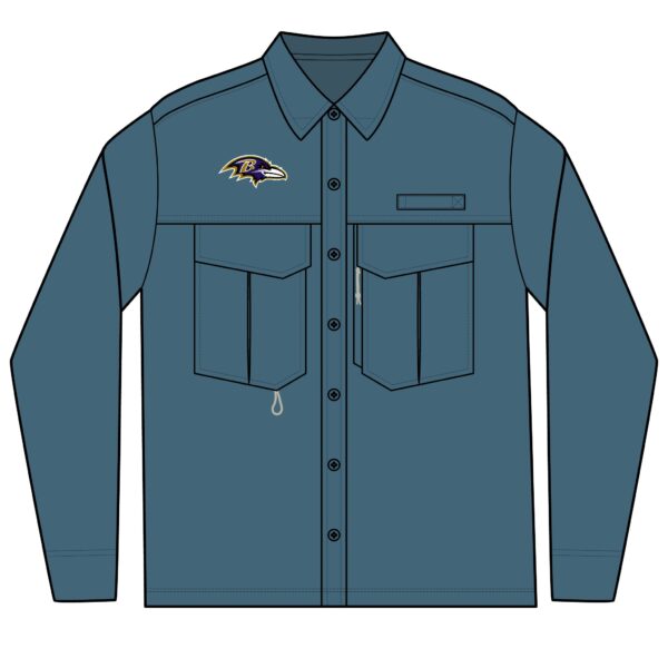 Baltimore Ravens Men's Long Sleeve Eddie Bauer Performance Fishing Shirt - Image 3