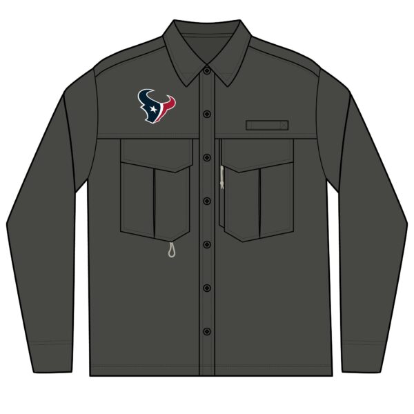 Houston Texans Men's Long Sleeve Eddie Bauer Performance Fishing Shirt - Image 2