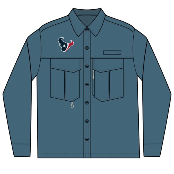 Houston Texans Men's Long Sleeve Eddie Bauer Performance Fishing Shirt - Image 3