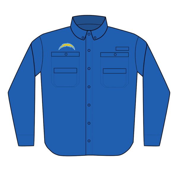 Los Angeles Chargers Men's PFG Tamiami™ II Shirt (Embroidery) - Image 4