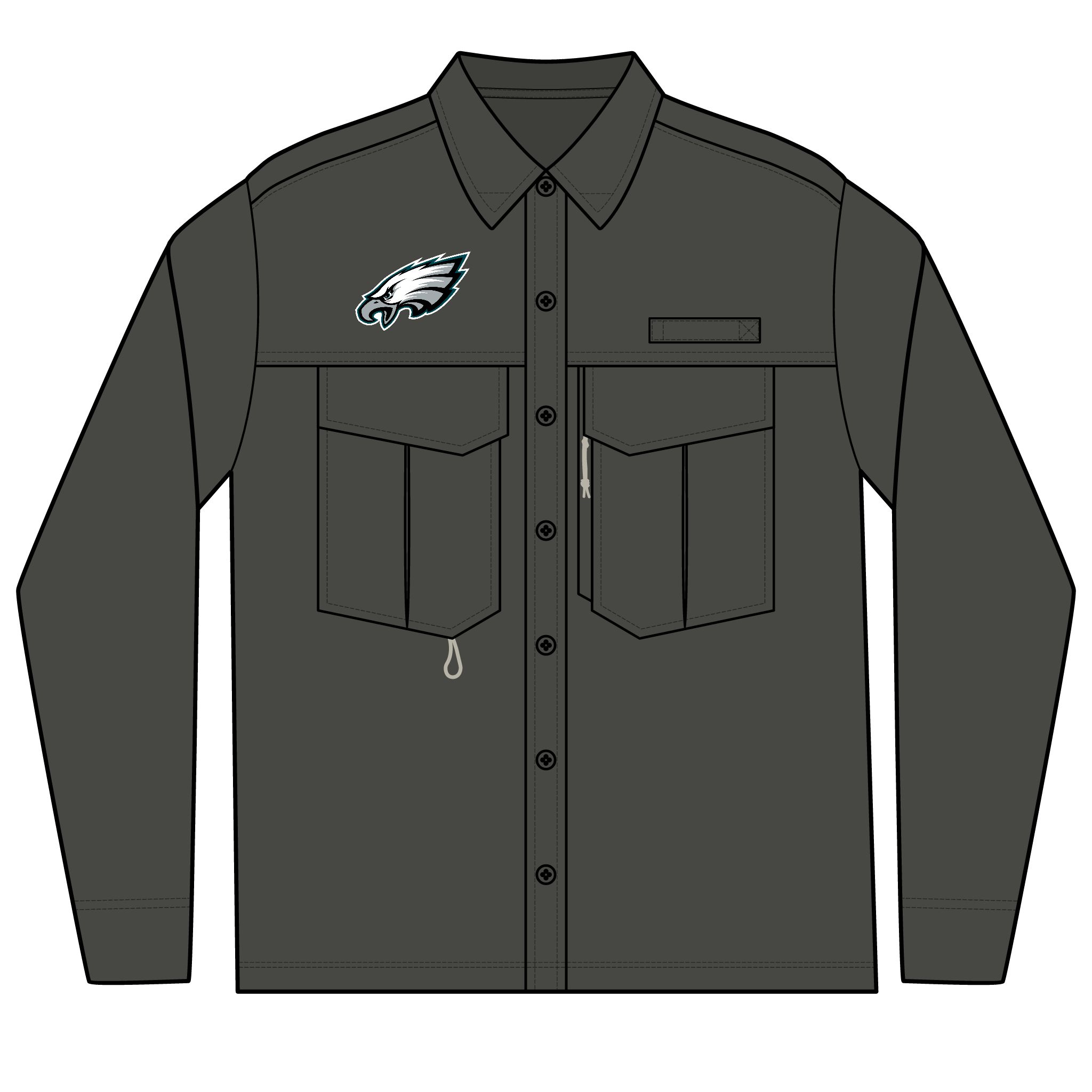 Philadelphia Eagles Men's Long Sleeve Eddie Bauer Performance Fishing Shirt - Image 2