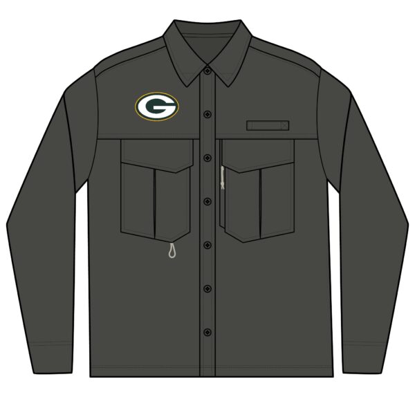 Green Bay Packers Men's Long Sleeve Eddie Bauer Performance Fishing Shirt - Image 2