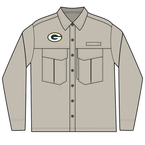 Green Bay Packers Men's Long Sleeve Eddie Bauer Performance Fishing Shirt