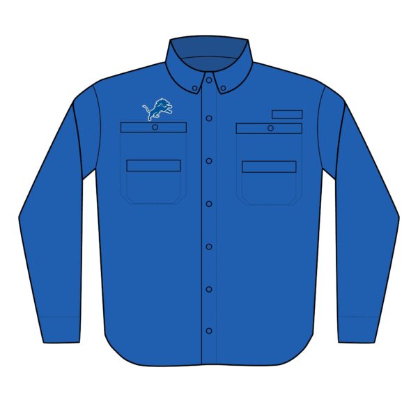 Detroit Lions Men's PFG Tamiami™ II Shirt (Embroidery) - Image 6