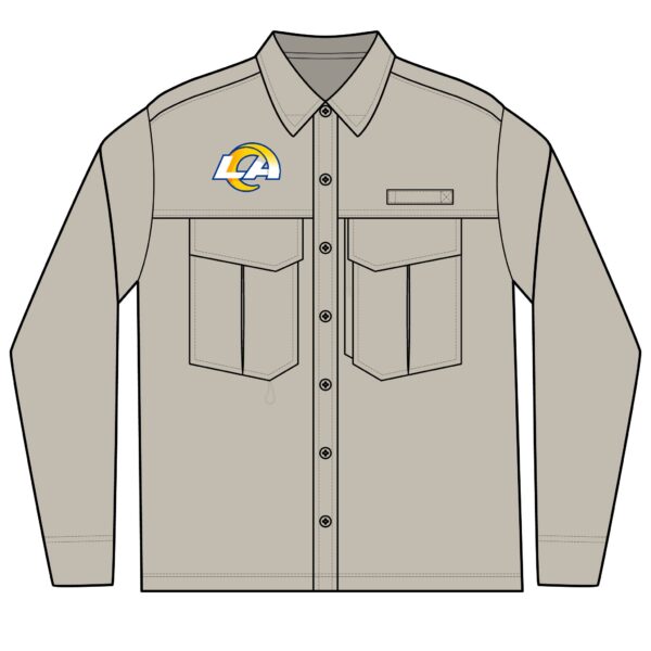 Los Angeles Rams Men's Long Sleeve Eddie Bauer Performance Fishing Shirt - Image 2