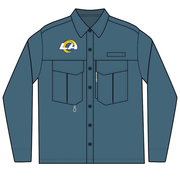 Los Angeles Rams Men's Long Sleeve Eddie Bauer Performance Fishing Shirt - Image 3