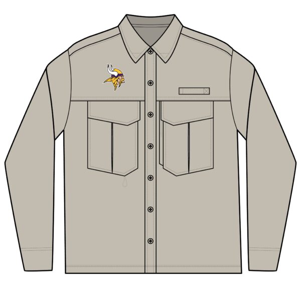Minnesota Vikings Men's Long Sleeve Eddie Bauer Performance Fishing Shirt