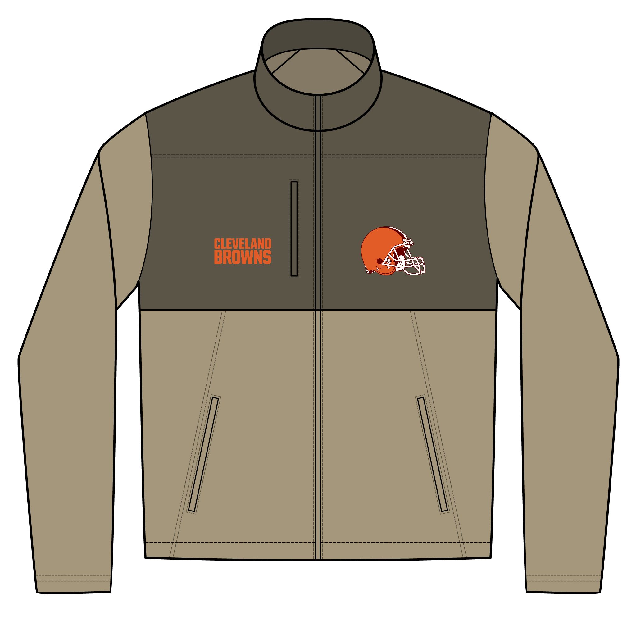 Cleveland Browns Unisex Realtree® Atlas Colorblock Soft Shell (Embroidery) - Image 2