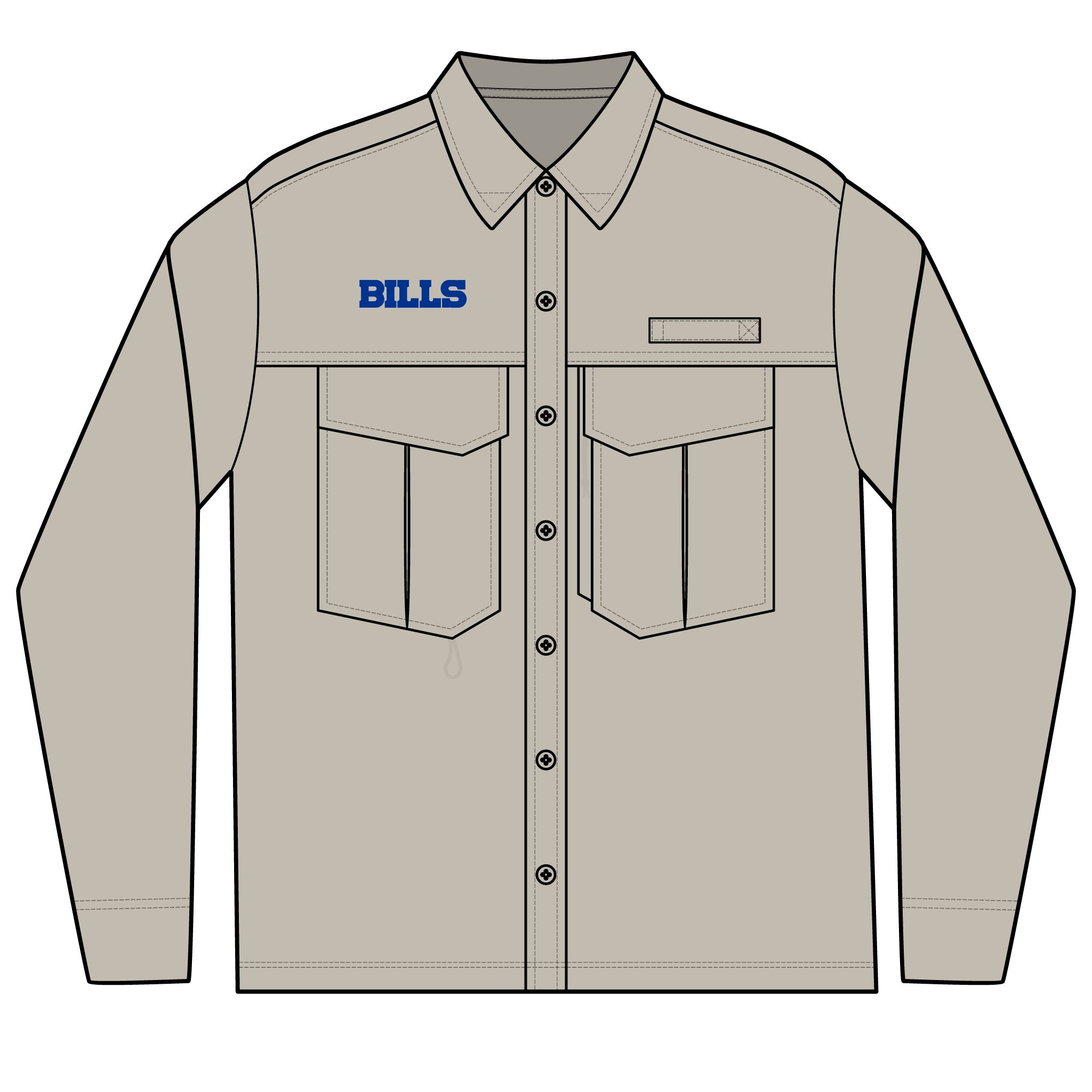 Buffalo Bills Men's Long Sleeve Eddie Bauer Performance Fishing Shirt