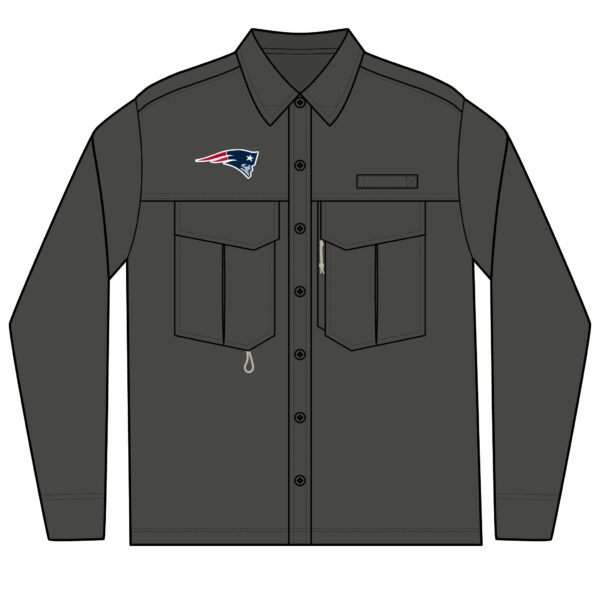 New England Patriots Men's Long Sleeve Eddie Bauer Performance Fishing Shirt - Image 2