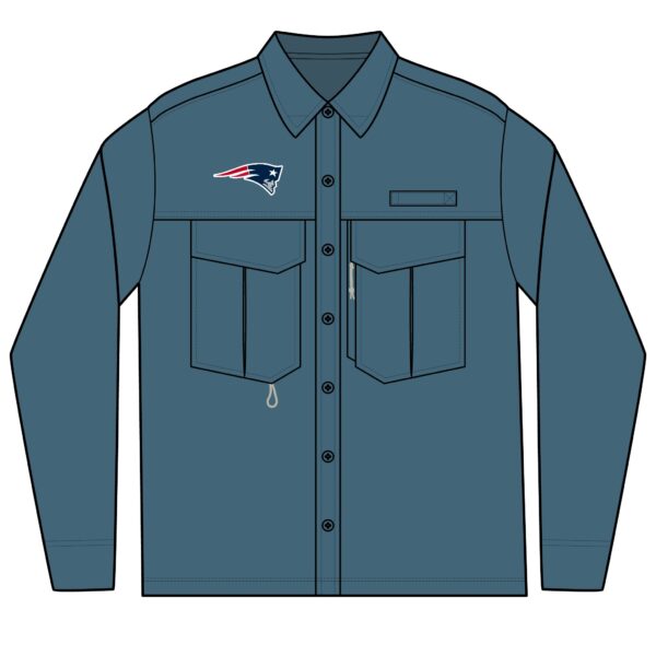 New England Patriots Men's Long Sleeve Eddie Bauer Performance Fishing Shirt - Image 3