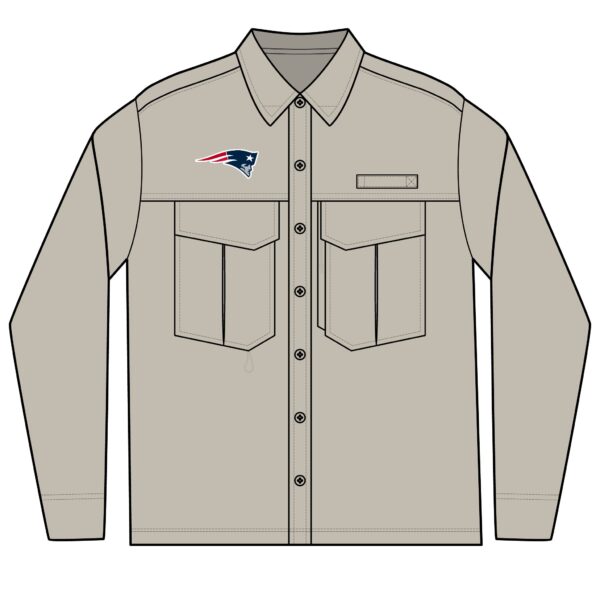 New England Patriots Men's Long Sleeve Eddie Bauer Performance Fishing Shirt