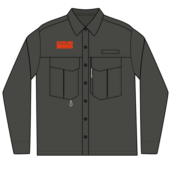Cleveland Browns Men's Long Sleeve Eddie Bauer Performance Fishing Shirt - Image 2