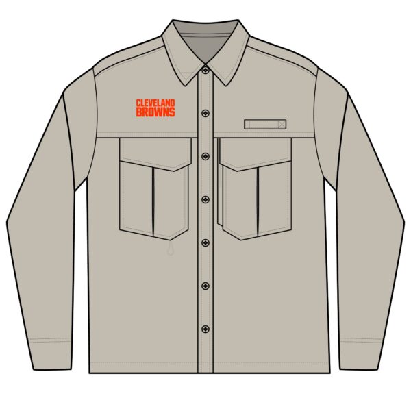 Cleveland Browns Men's Long Sleeve Eddie Bauer Performance Fishing Shirt