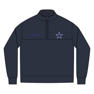 Dallas Cowboys Men's Linear Texture Quarter-Zip (Embroidery)