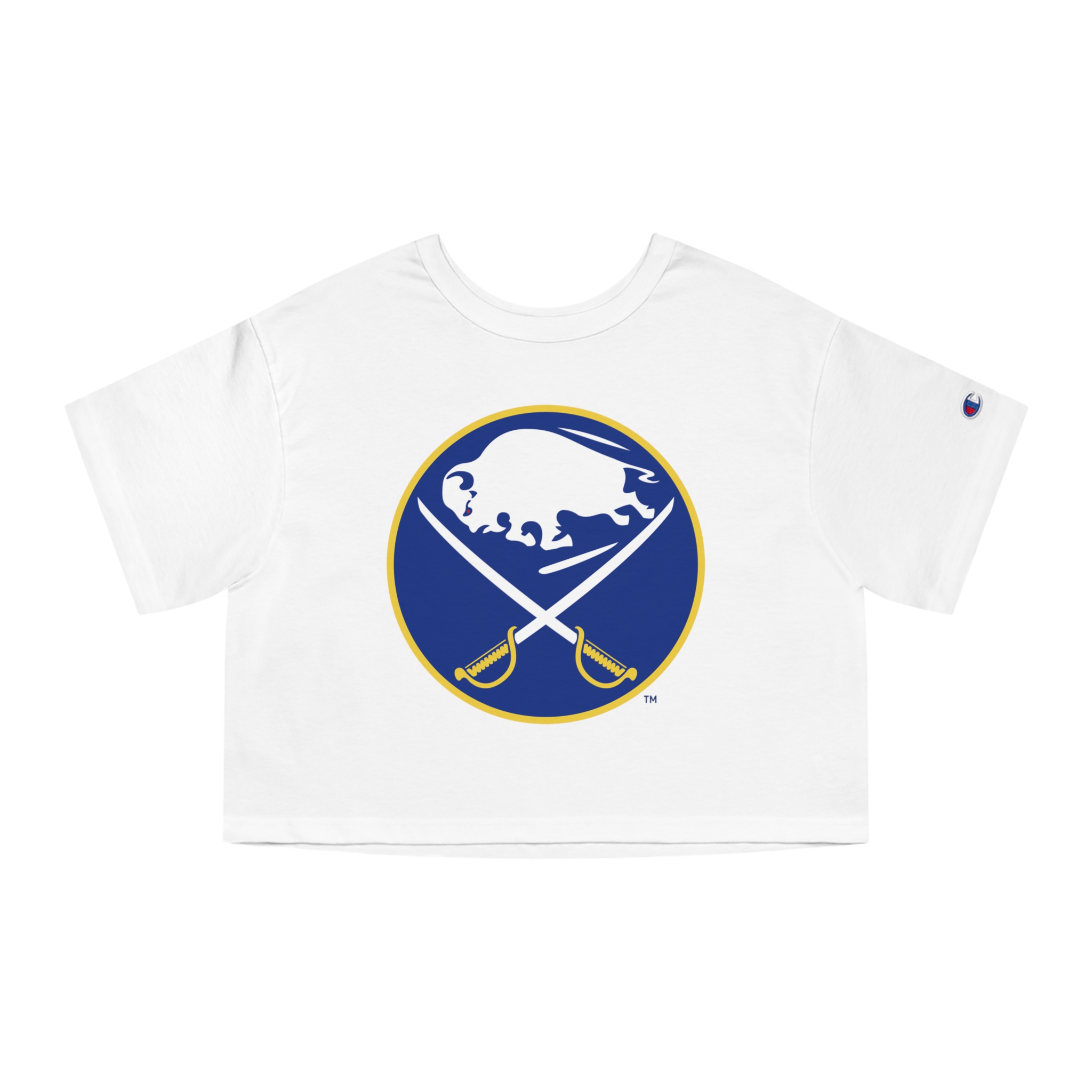 Buffalo Sabres Champion Women's Heritage Cropped T-Shirt - Image 7