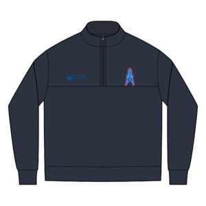 Houston Oilers Men's Linear Texture Quarter-Zip (Embroidery)