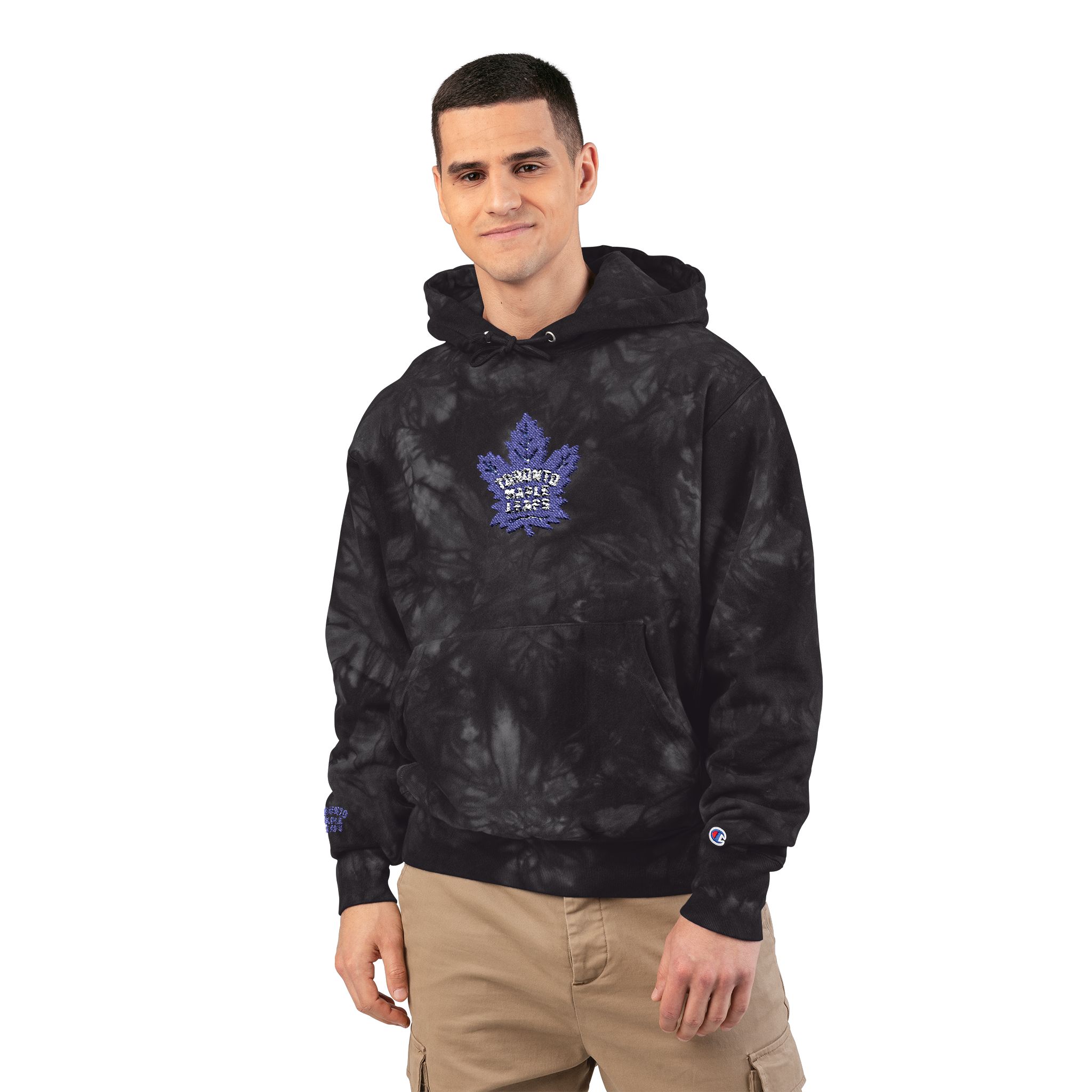 Toronto Maple Leafs Unisex Champion Tie-Dye Hoodie (Embroidery) - Image 11