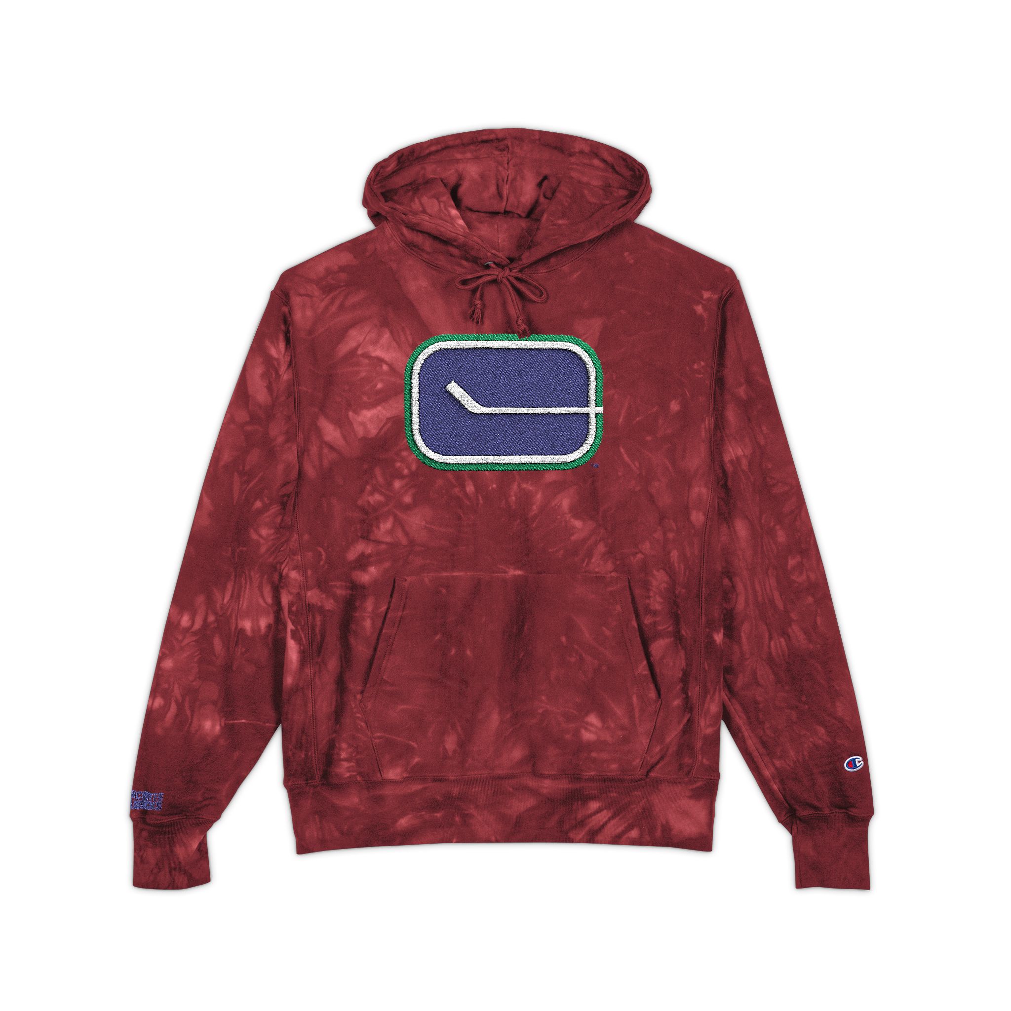 Vancouver Canucks Unisex Champion Tie-Dye Hoodie (Embroidery) - Image 9