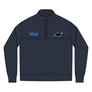 Carolina Panthers Men's Linear Texture Quarter-Zip (Embroidery)