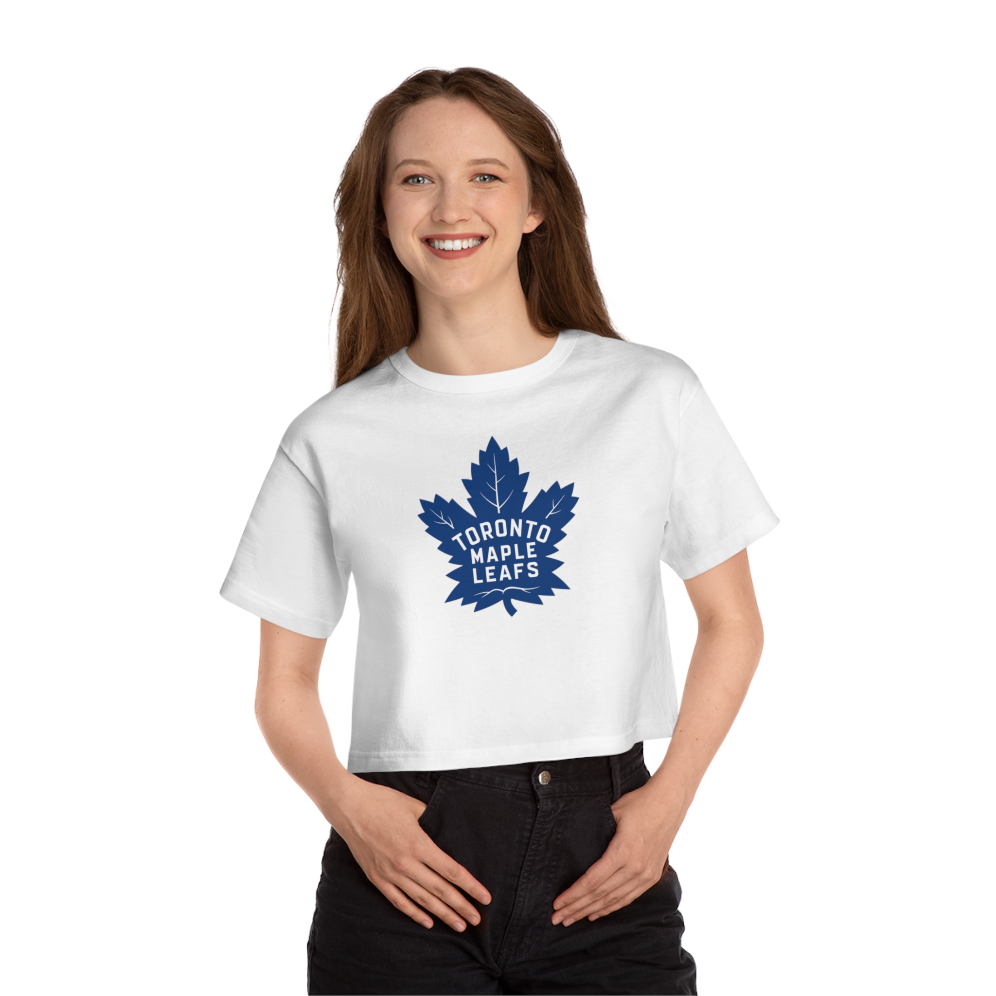Toronto Maple Leafs Champion Women's Heritage Cropped T-Shirt - Image 6
