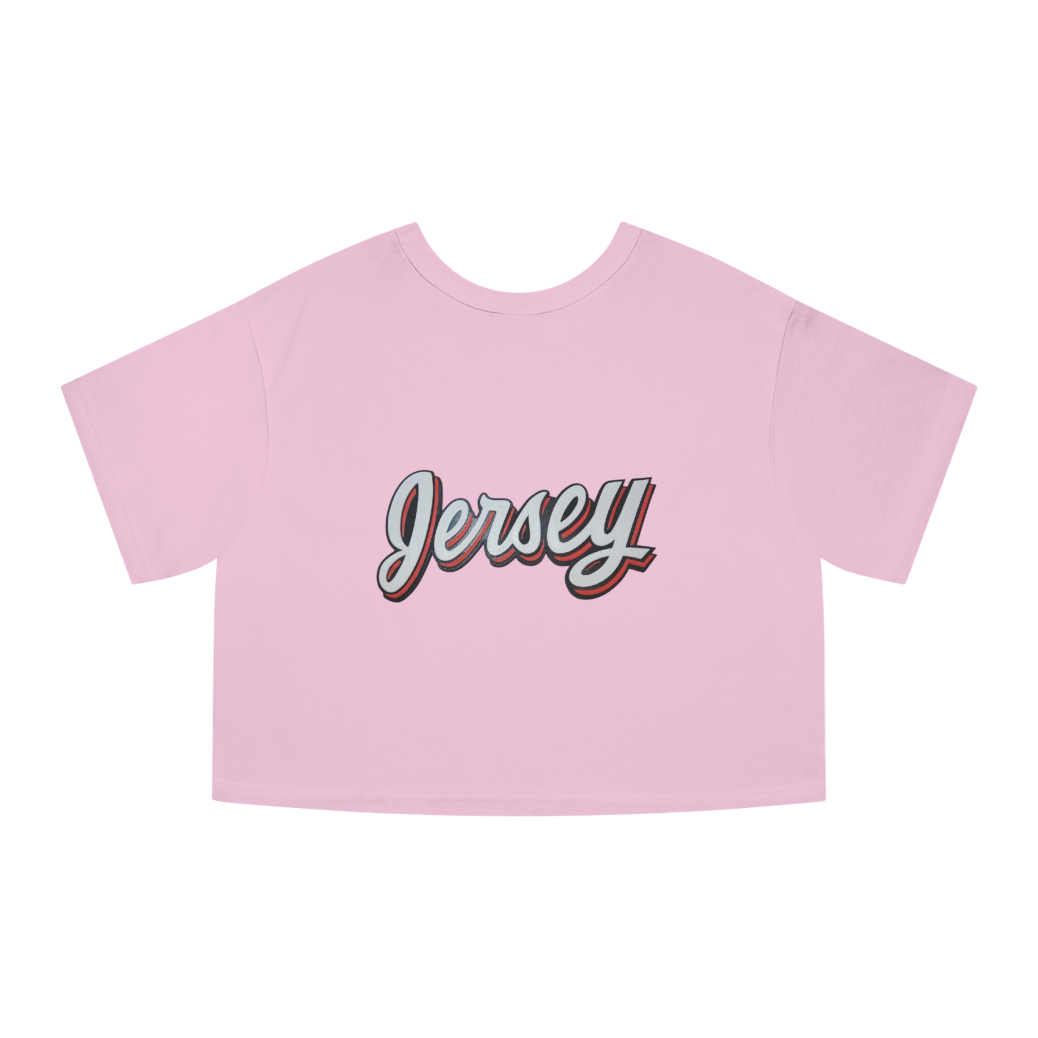 New Jersey Devils Champion Women's Heritage Cropped T-Shirt - Image 2