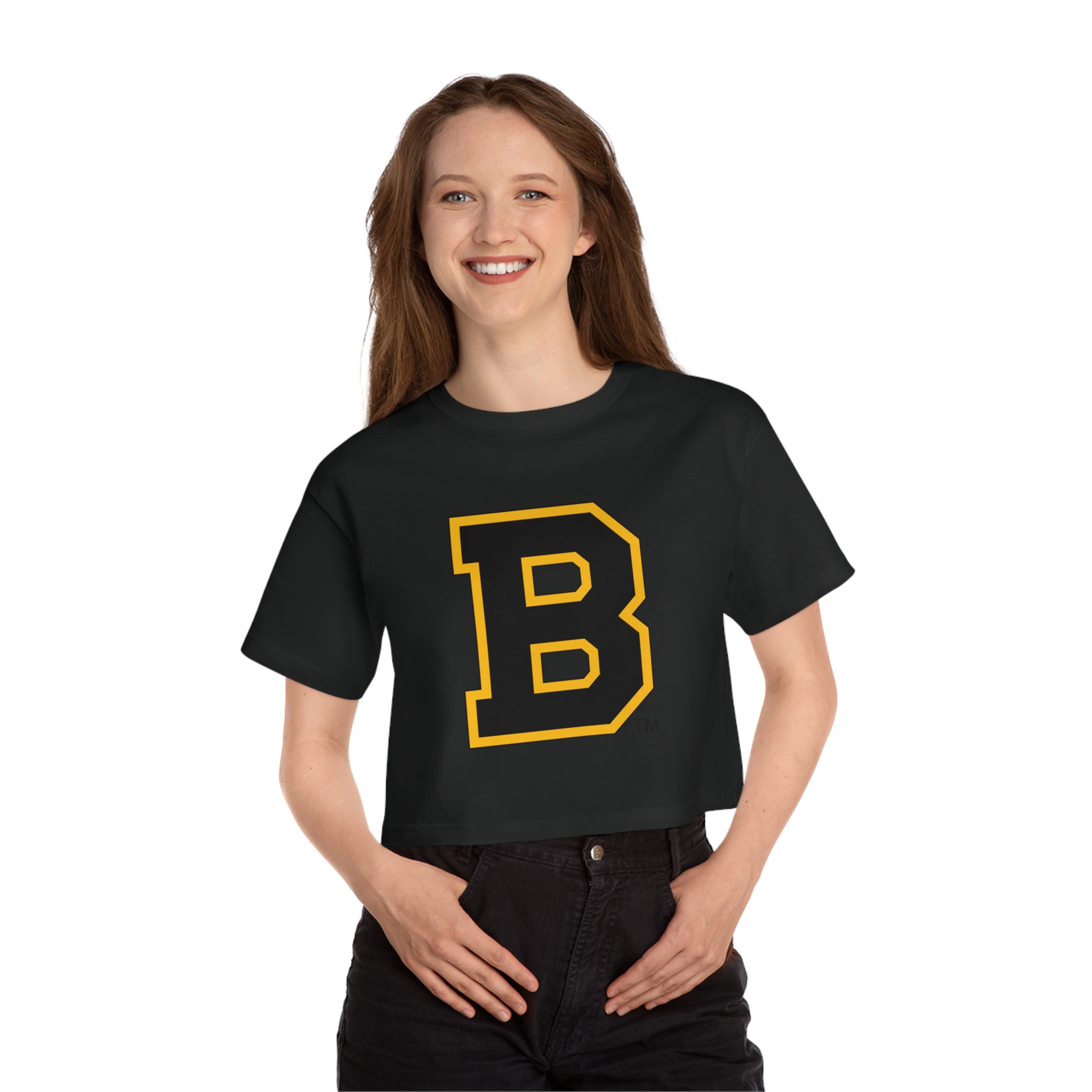 Boston Bruins Champion Women's Heritage Cropped T-Shirt - Image 6