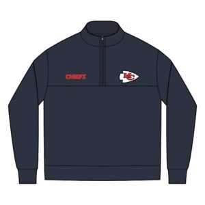 Kansas City Chiefs Men's Linear Texture Quarter-Zip (Embroidery)