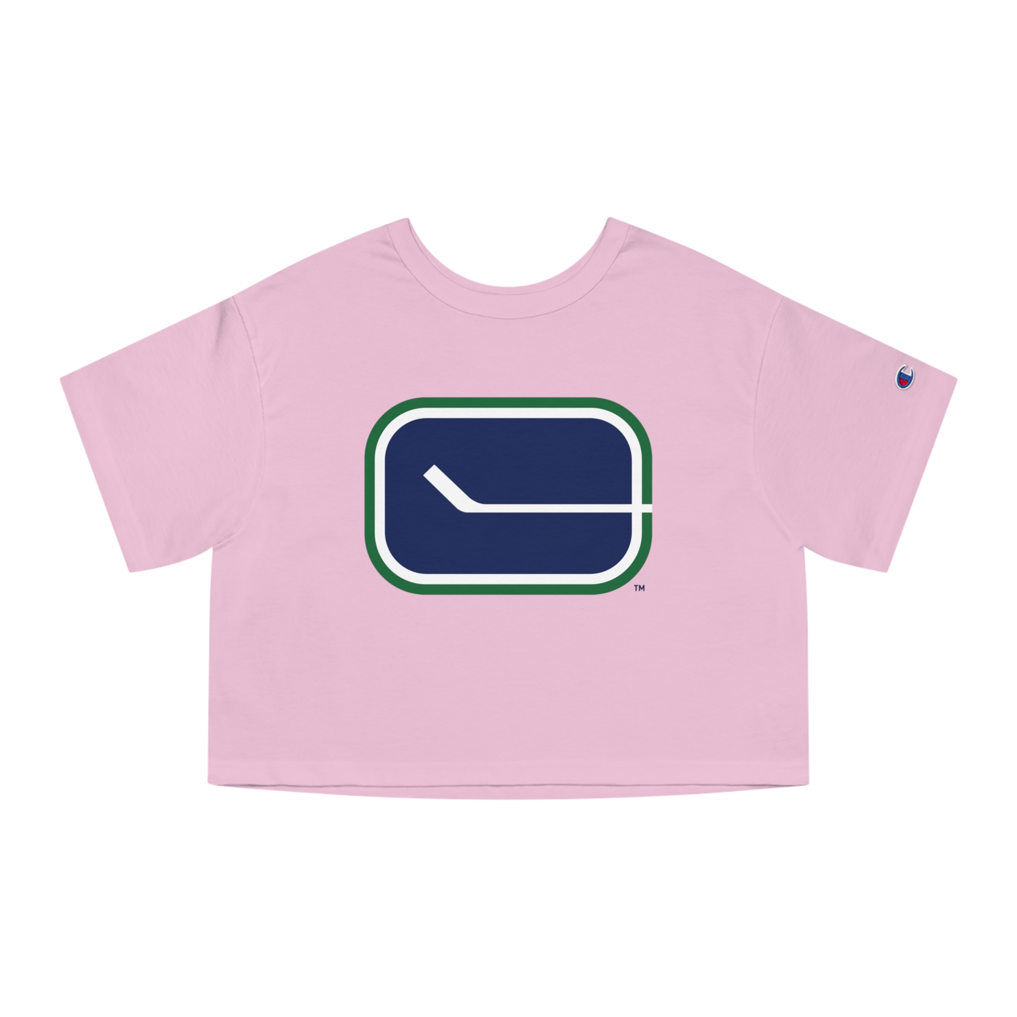 Vancouver Canucks Champion Women's Heritage Cropped T-Shirt - Image 7