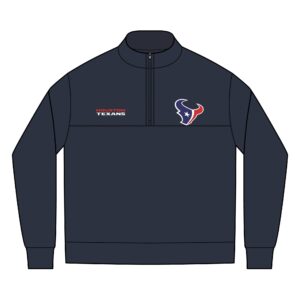 Houston Texans Men's Linear Texture Quarter-Zip (Embroidery)