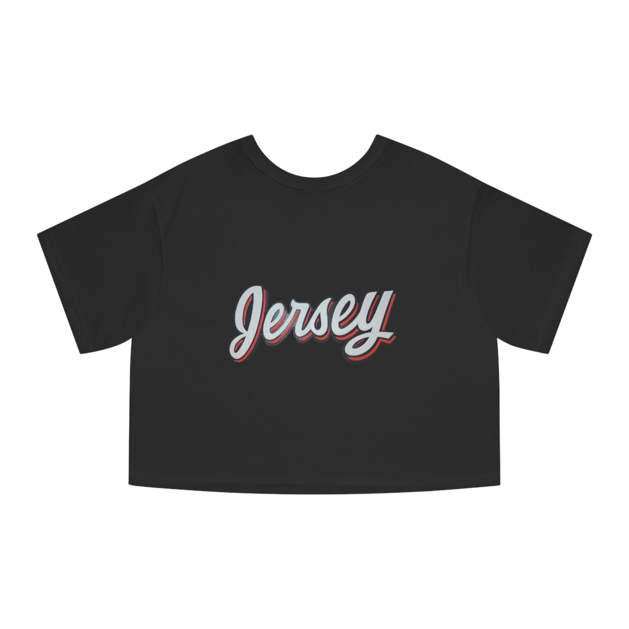 New Jersey Devils Champion Women's Heritage Cropped T-Shirt - Image 5