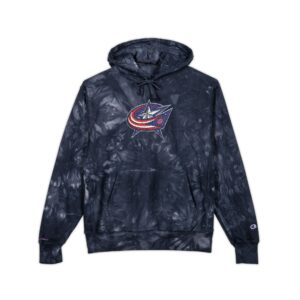 Columbus Blue Jackets Unisex Champion Tie-Dye Hoodie (Embroidery)