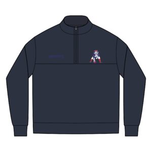 New England Patriots Men's Linear Texture Quarter-Zip (Embroidery)