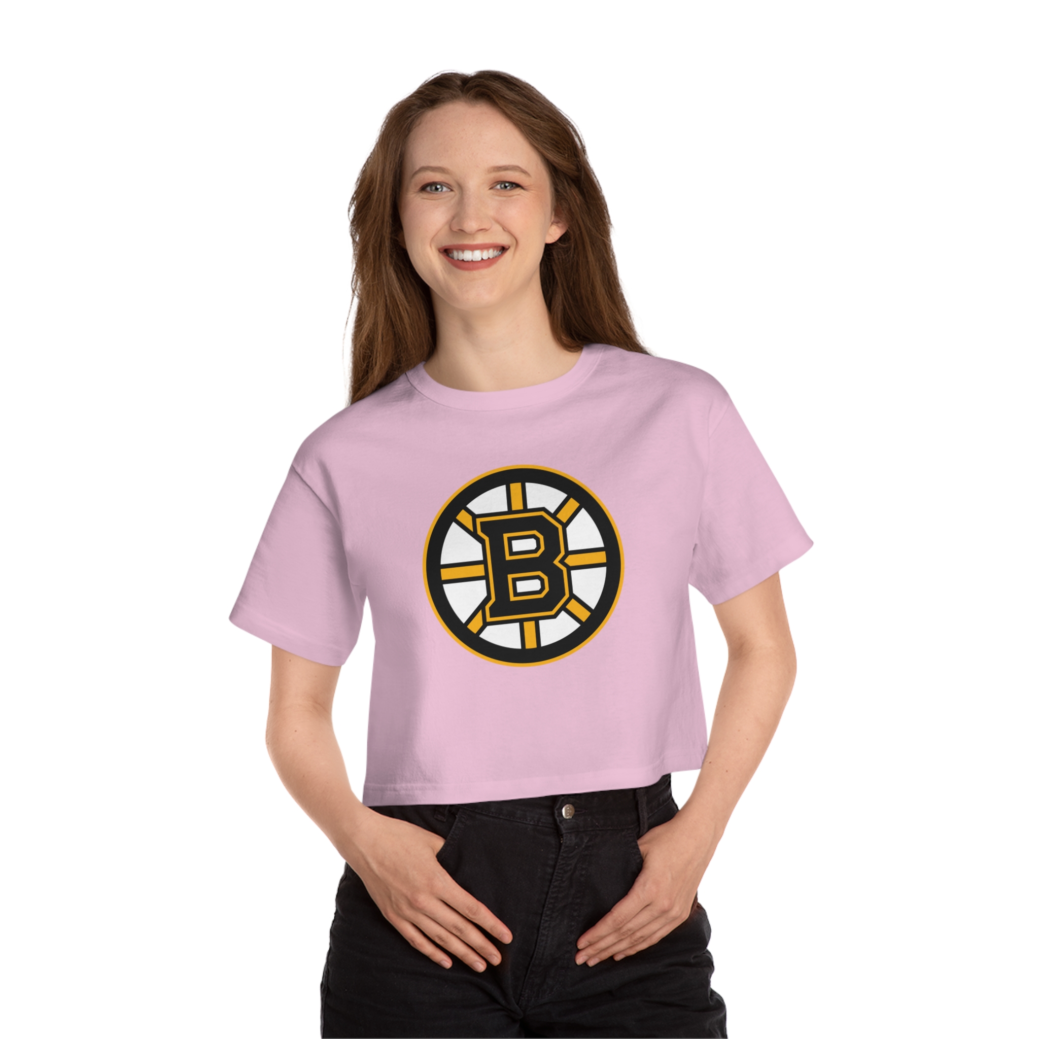 Boston Bruins Champion Women's Heritage Cropped T-Shirt - Image 3