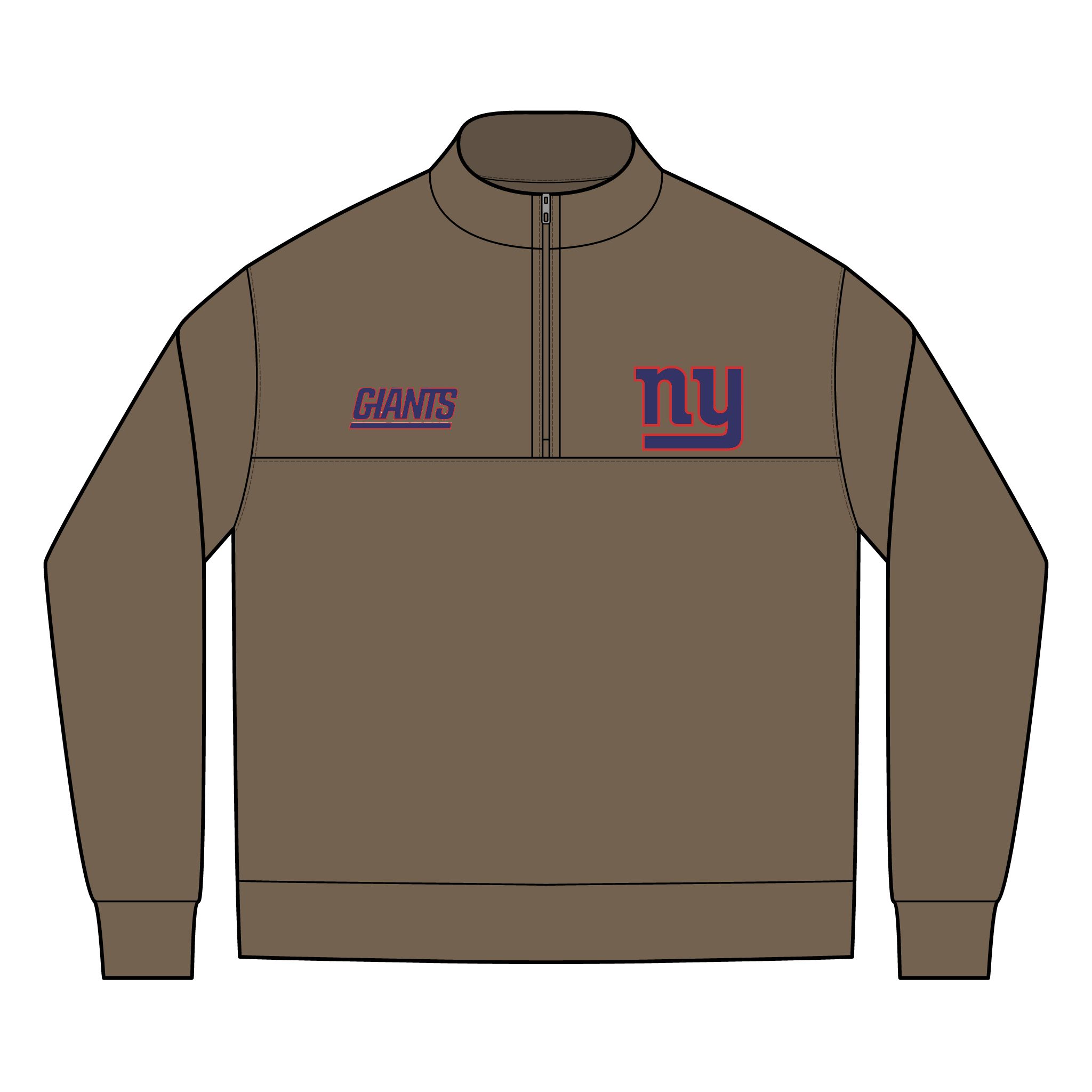 New York Giants Men's Linear Texture Quarter-Zip (Embroidery) - Image 3