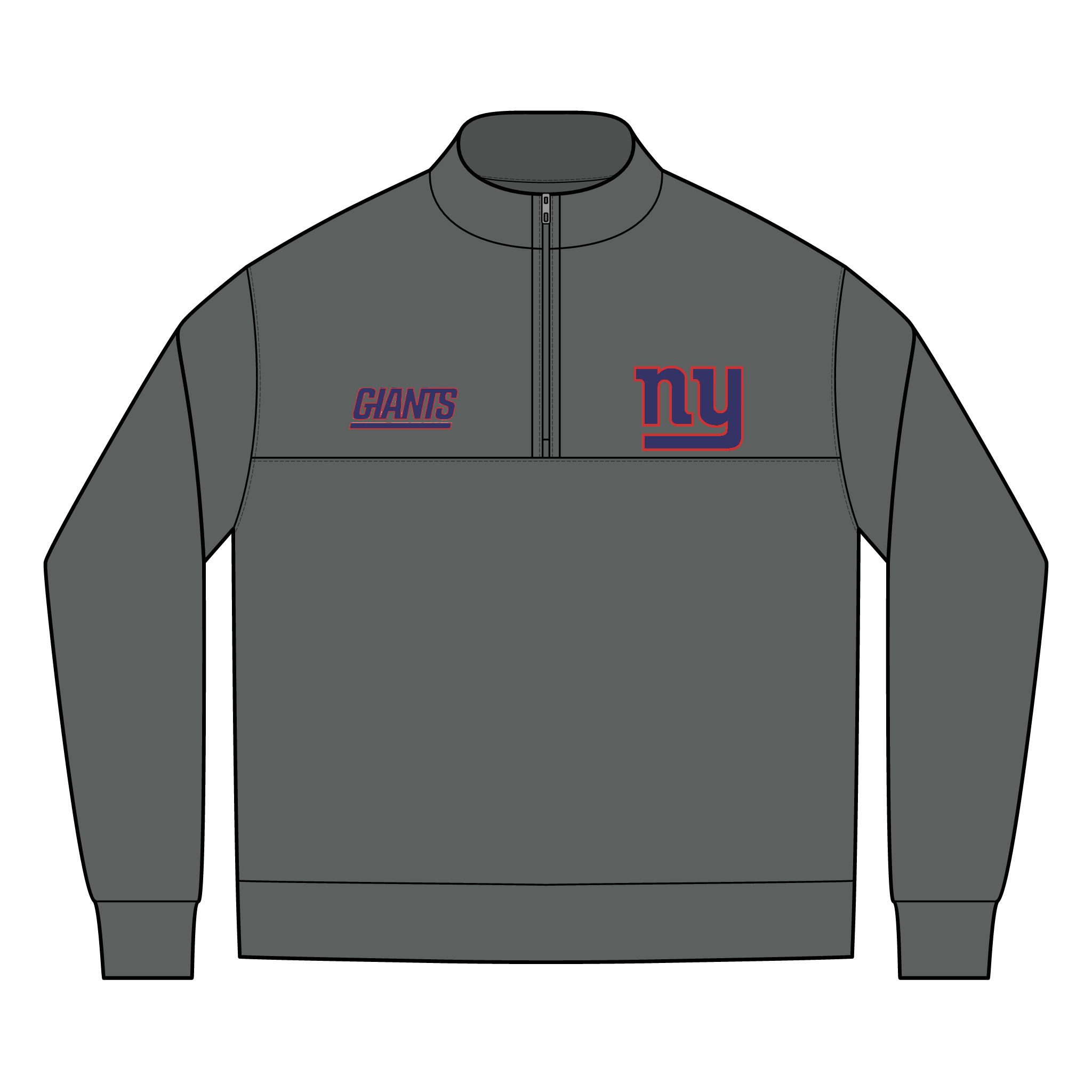 New York Giants Men's Linear Texture Quarter-Zip (Embroidery) - Image 4