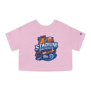 Boston Bruins vs. Tampa Bay Lightning 2026 Navy Federal Credit Union Stadium Series™ Champion Women's Heritage Cropped T-Shirt